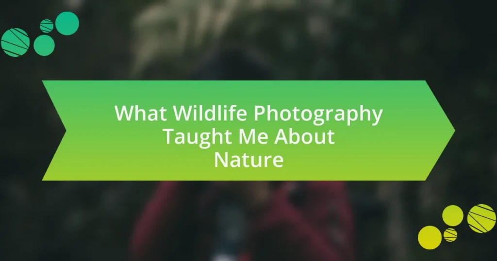 What Wildlife Photography Taught Me About Nature